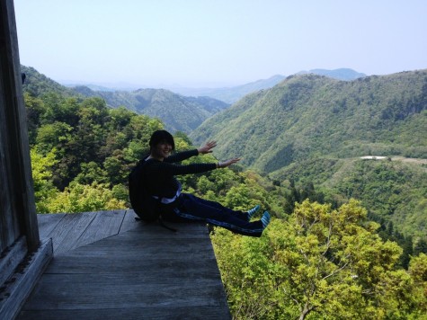 三徳山　文殊堂にて